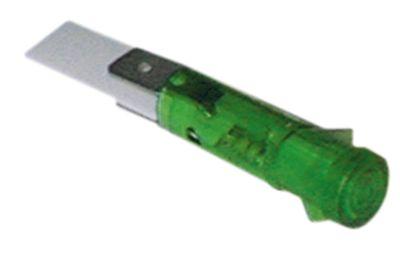 Signallampa ø 9mm 230V grön