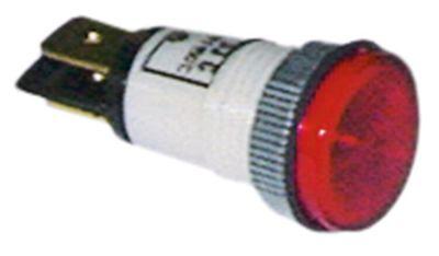 Signallampa ø 13mm 230V röd