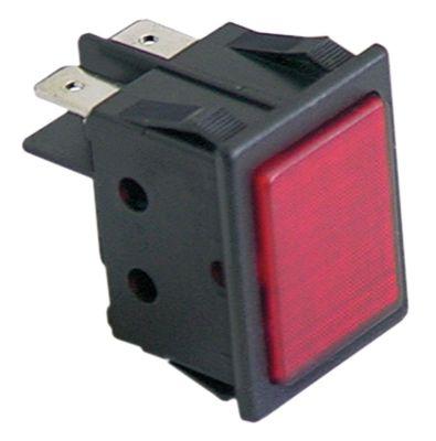 Signal Lamp Publishing Dimensions 30x22mm 230V Red Connection Flat Plug 6.3 Mm Temp.Best. 125 ° C.