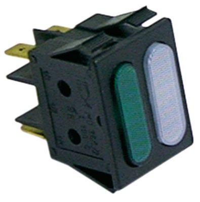 Signallampa Monteringsmått 30x22mm 230V grön/vit