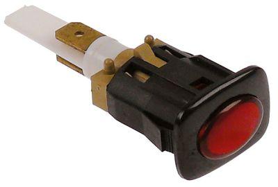 Signallampa Monteringsmått 19x13mm 230V röd