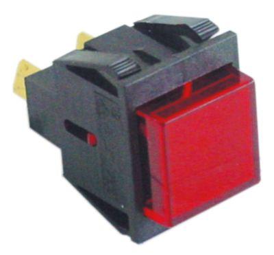 SignAllampan PublicerSdimensioner 27.2x22.2mm 230V Red Connection Flat Plug 6.3 mm Temp.Best. 125 ° C.