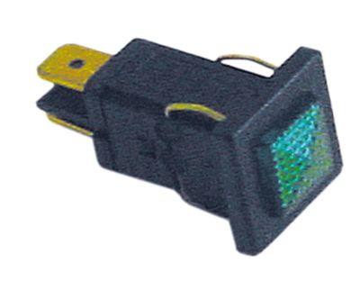 Signallampa Monteringsmått 14x11mm 220V grön