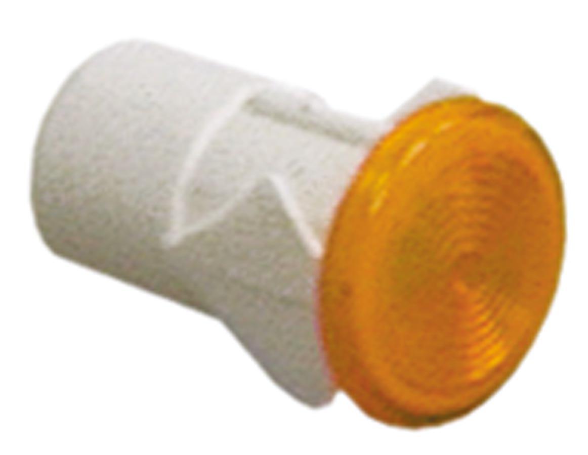 Signallampefatning Indbygningsmål ø13mm orange rund