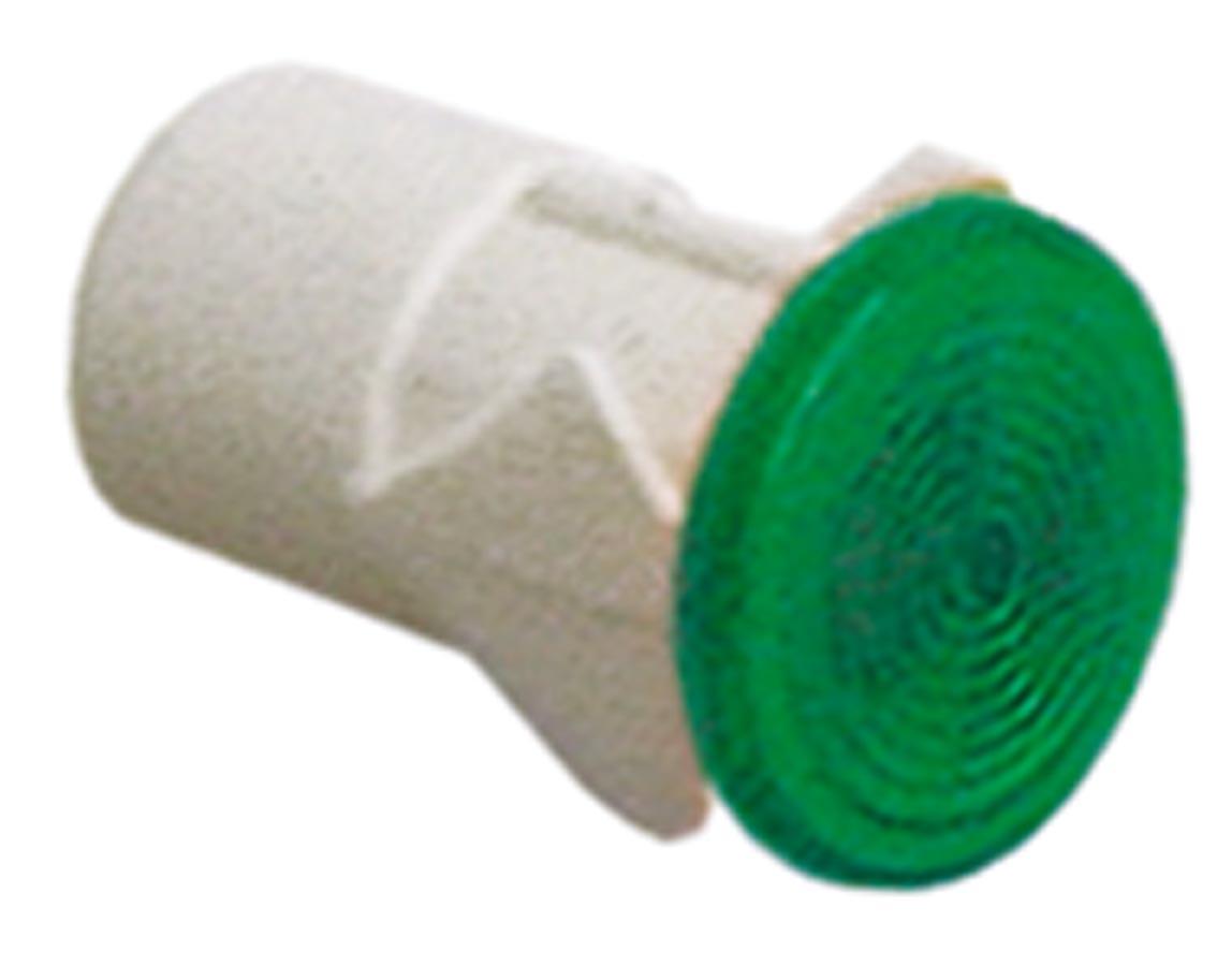 Signallampefatning Indbygningsmål ø13mm grøn rund