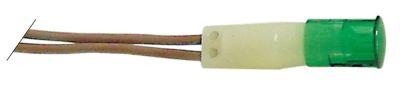 Signallampa ø 9mm 230V grön med kabel