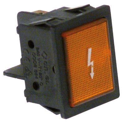 Signallampa Monteringsmått 30x22mm 240V gul