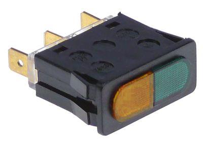 Signallampa Monteringsmått 34x12mm 230V grön/röd