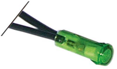 Signallampa ø 9mm 24V grön Anslutning 2-ledare