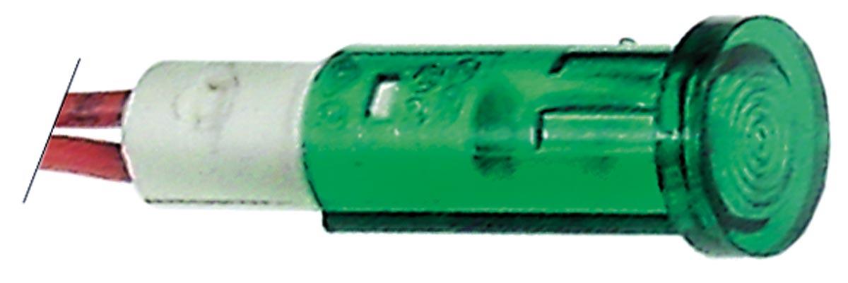 Signallampe ø 10mm 230V grøn