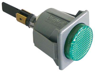 Signallampa Monteringsmått 28,5x28,5mm 230V grön