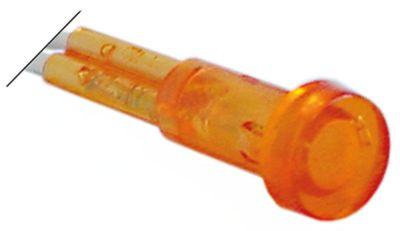 Signallampa ø 10mm 230V gul med kabel