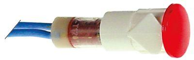 Signallampa ø 12mm 230V röd med kabel