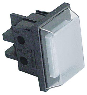 Signallampa Monteringsmått 30x22mm 230V vit