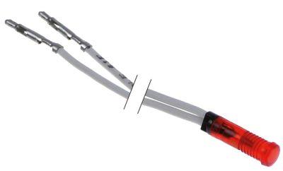 Signallampa ø 6mm 230V röd Kabellängd 130mm