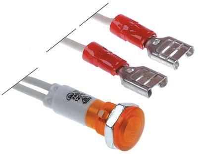 Signallampa ø 10mm 240V gul Kabellängd 200mm