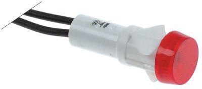 Signallampa ø 12mm 250V röd Kabellängd 250mm