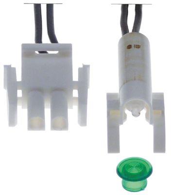 Signallampa ø 8mm 230V grön Anslutning Kontakter