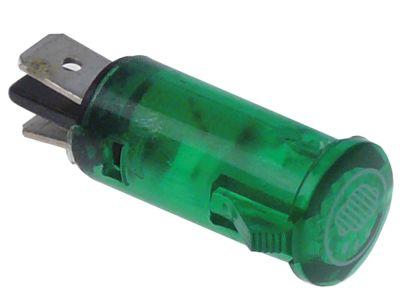 Signallampa ø 13mm 230V grön