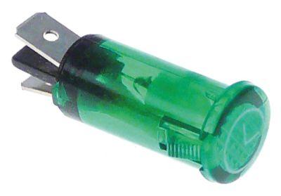 Signallampa ø 13mm 230V grön