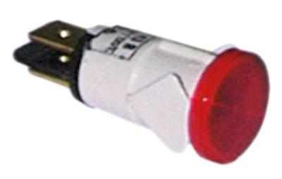 Signallampa ø 12mm 250V röd