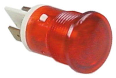 Signallampa ø 16mm 230V röd
