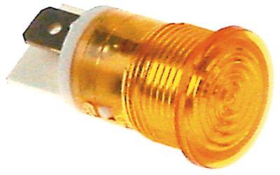 Signal Lamp Ø 16mm 230V Gul Anslutning Flat Plug 6.3 Mm Temp.Best. 120 ° C.