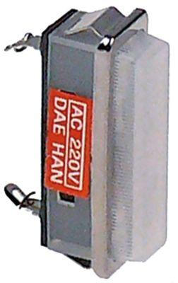 Signallampa Monteringsmått 32,5x8,5mm 230V vit