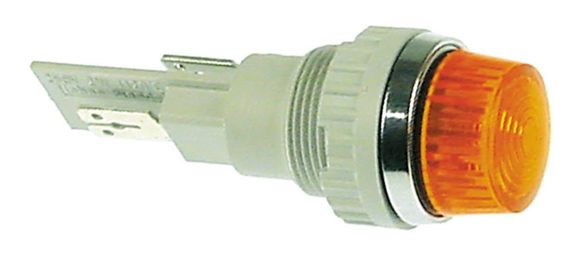 Signallampefatning Indbygningsmål ø18,2mm orange Fatning Ba9s