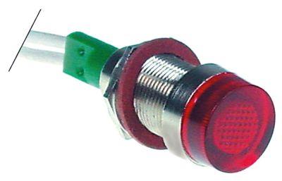 Signallampa ø 12mm 24V röd Anslutning Kabel 200mm