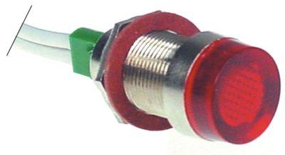 Signallampa ø 12mm 400V röd Anslutning Kabel 200mm