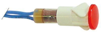 Signallampa ø 12mm 230V röd med kabel