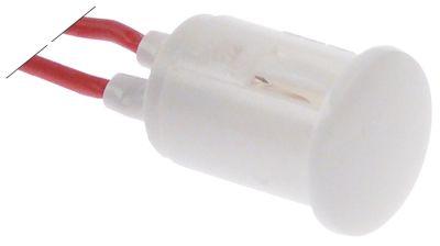 Signallampa ø 16mm 230V vit Kabellängd 200mm
