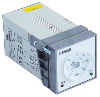 Tidsreläfiber E58F47 Tidsområde 0-12min 230VAC 5A Pick-up Dimensions 45x45mm