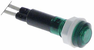 Signallampa ø 10mm 240V grön Kabellängd 300mm