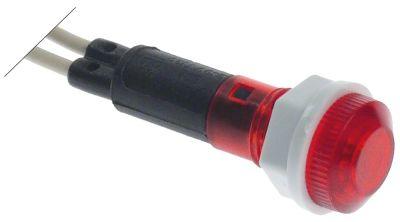 Signallampa ø 10mm 240V röd Anslutning Kabel 300mm