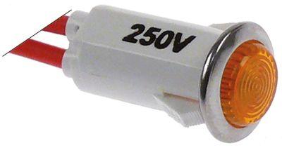 Signal Lamp Orange 250V anslutningskabel 280mm Ø 12,5 mm VPE 1 st.