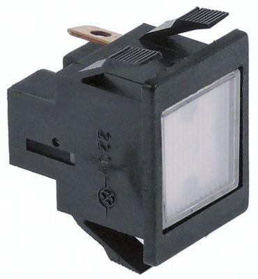 Signallampa Monteringsmått 27,2x22,2mm 220V vit