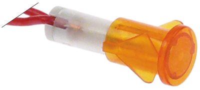 Signallampa ø 12mm 400V gul Anslutning Kabel 700mm