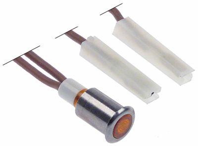 Signallampa ø 9mm 230V gul Anslutning Kabel 200mm