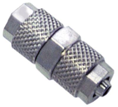 Rörskruvkoppling Mässing, förnicklad Slang ø 4x6mm