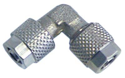 Rörskruvkoppling Mässing, förnicklad Slang ø 4x6mm