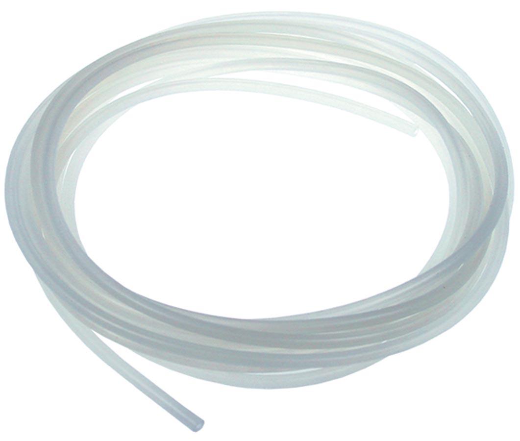 Silikoneslange ID ø 4mm UD ø 7mm L 5m transparent T.maks. 200°C til slangepumpe Dosering