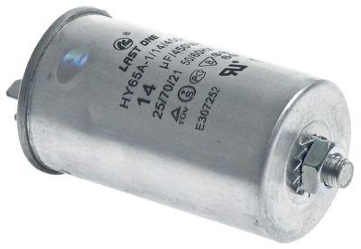 Driftskondensator 450V Aluminium M8 -anslutning Flat Sticks 6,3 mm Ø 40mm L 71mm