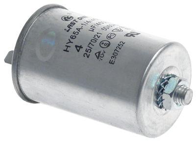 Driftskondensator 450V Aluminium M8 -anslutning Flat Sticks 6,3 mm Ø 40mm L 61mm