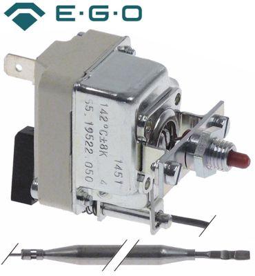 Säkerhetstermostatavkopplingsstam. 142 ° C 1-polet 16a Känsla Ø 6mm sinnen L 74mm kapillärrör