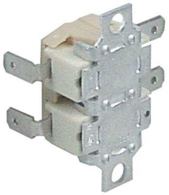 Kontakta Termostat -frånkopplingsstam. 180 ° C 2NC 16A LA 34mm 2-håls fästförbindelse F6.3