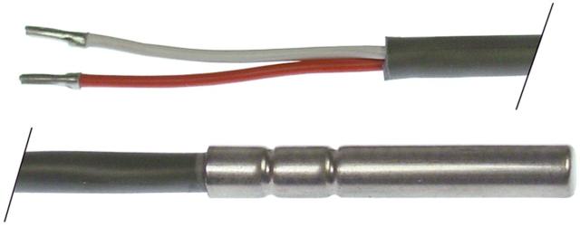 Temperatursensor PTC 1KOHM Kabel Silikonsensor -50 till +150 ° C Känn Ø6x40mm Kabellängd 2m