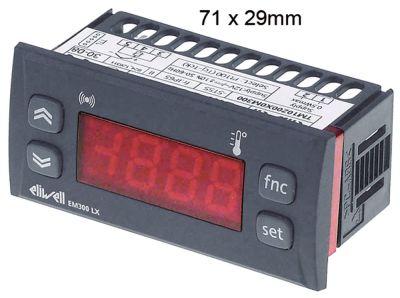 Termometerinstallationsdimensioner 71x29mm PT100/TC (J, K) 12V Typ EM300LX ELIWELL -spänning AC/DC