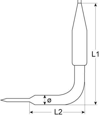 Kärntemperatursensor PT100 kabel Silikonsensor -40 till +120 ° C Känsla Ø4.5x70mm